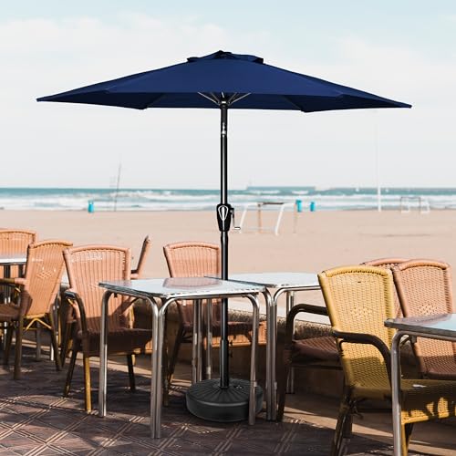 YSSOA Patio Umbrella Outdoor Table Market Yard Umbrella with 6 Sturdy Ribs