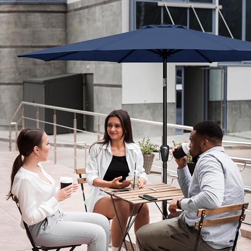 HealSmart 9' Patio Umbrella Replacement Canopy Cover with 8 Ribs, Outdoor Table Market Yard Umbrellas