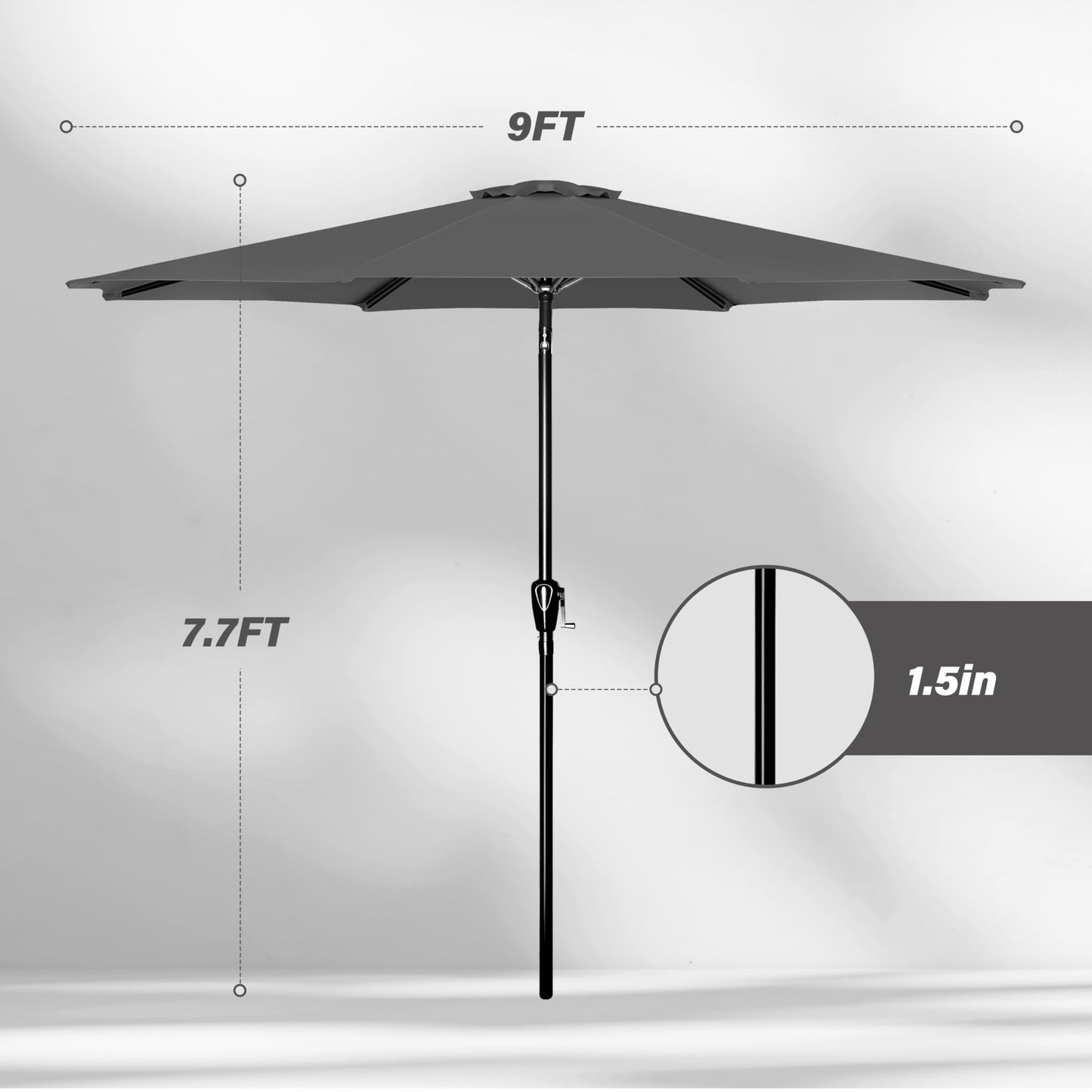 YSSOA Fillable Mobile Offset Patio Base Heavy Duty Market Cantilever Umbrella Stand Square