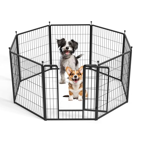 HealSmart Dog Playpen Indoor, Puppy Playpen Indoor for Yard, Camping, Heavy Duty Dog Pen for Puppies/Small Dogs