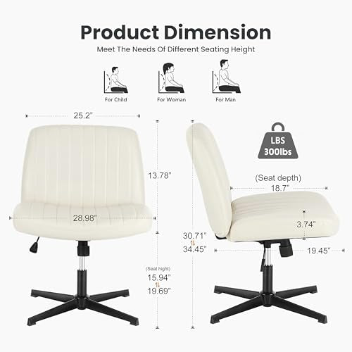 Simple Deluxe Vanity Chair with Back Criss Cross Chair with Back Home Office Desk Vanity Chairs