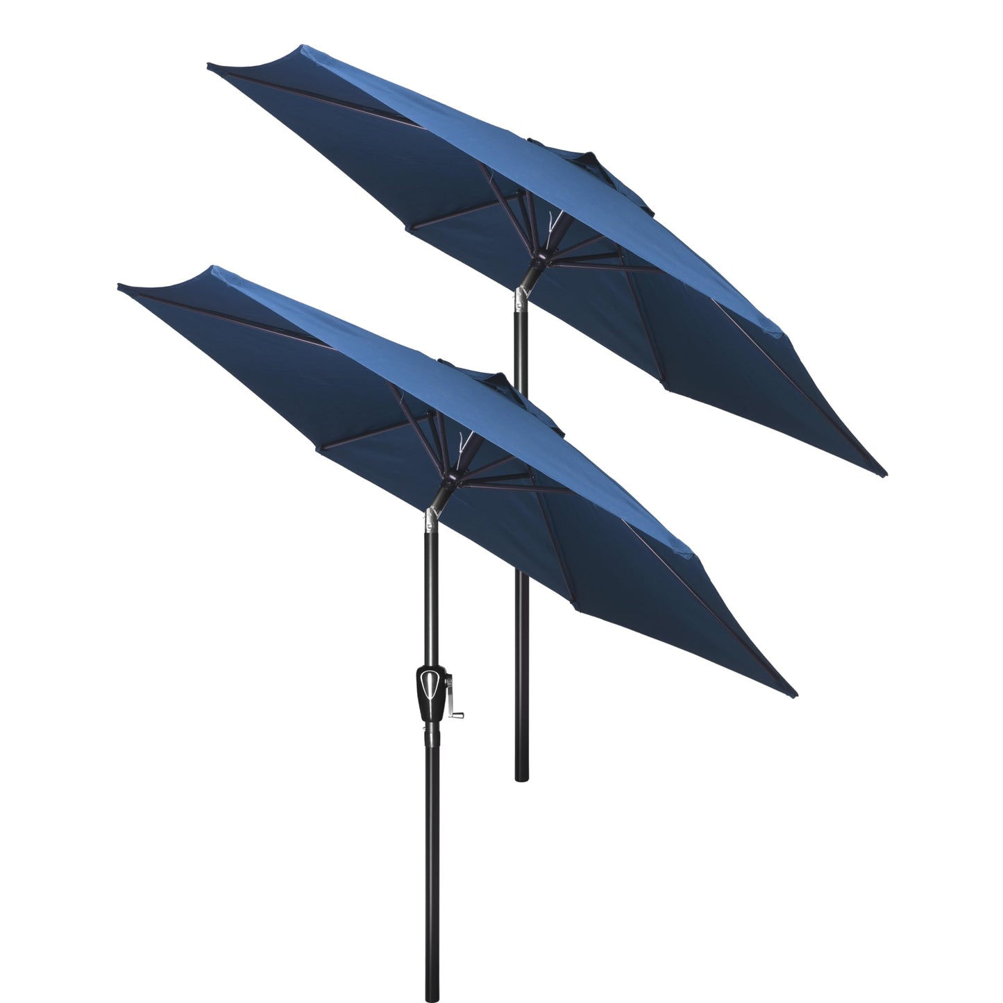 Simple Deluxe 9FT Outdoor Patio Umbrella Table Market Umbrella with Push Button Tilt and Crank, 8 Sturdy Ribs, UV Protection Waterproof for Garden, Lawn, Deck, Backyard, Pool