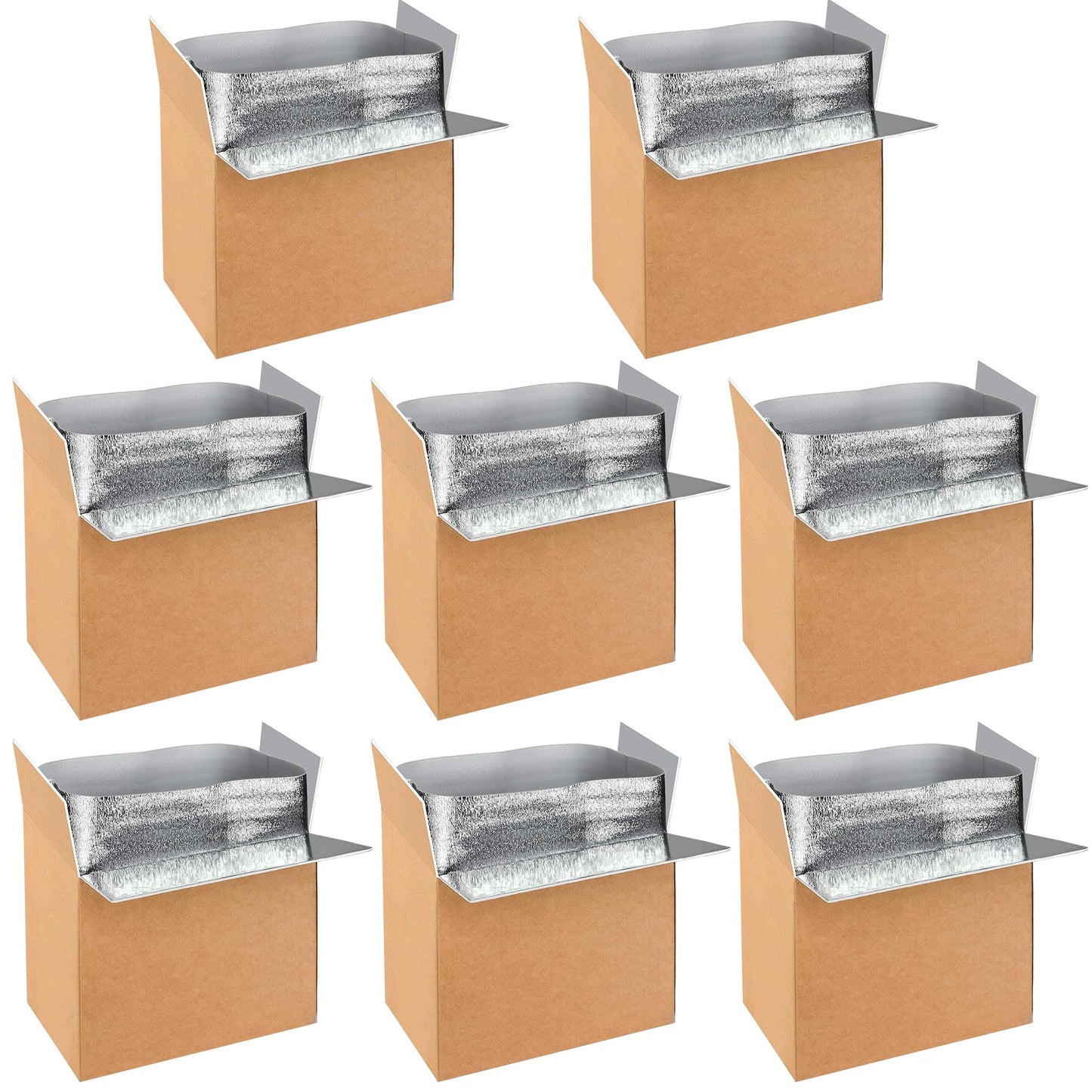 YSSOA Insulated Shipping Boxes with Aluminum Foil Liner,Thermal Insulation Cold Pack Shipping Boxes for Frozen, Reusable Styrofoam Cooler Box, Small Mailing Box