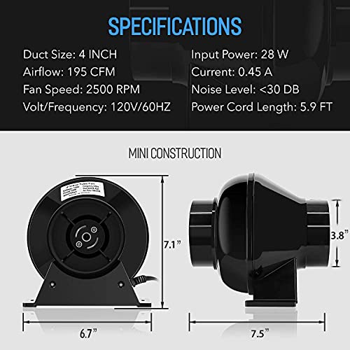 iPower Ventilation and Inline Duct Fan