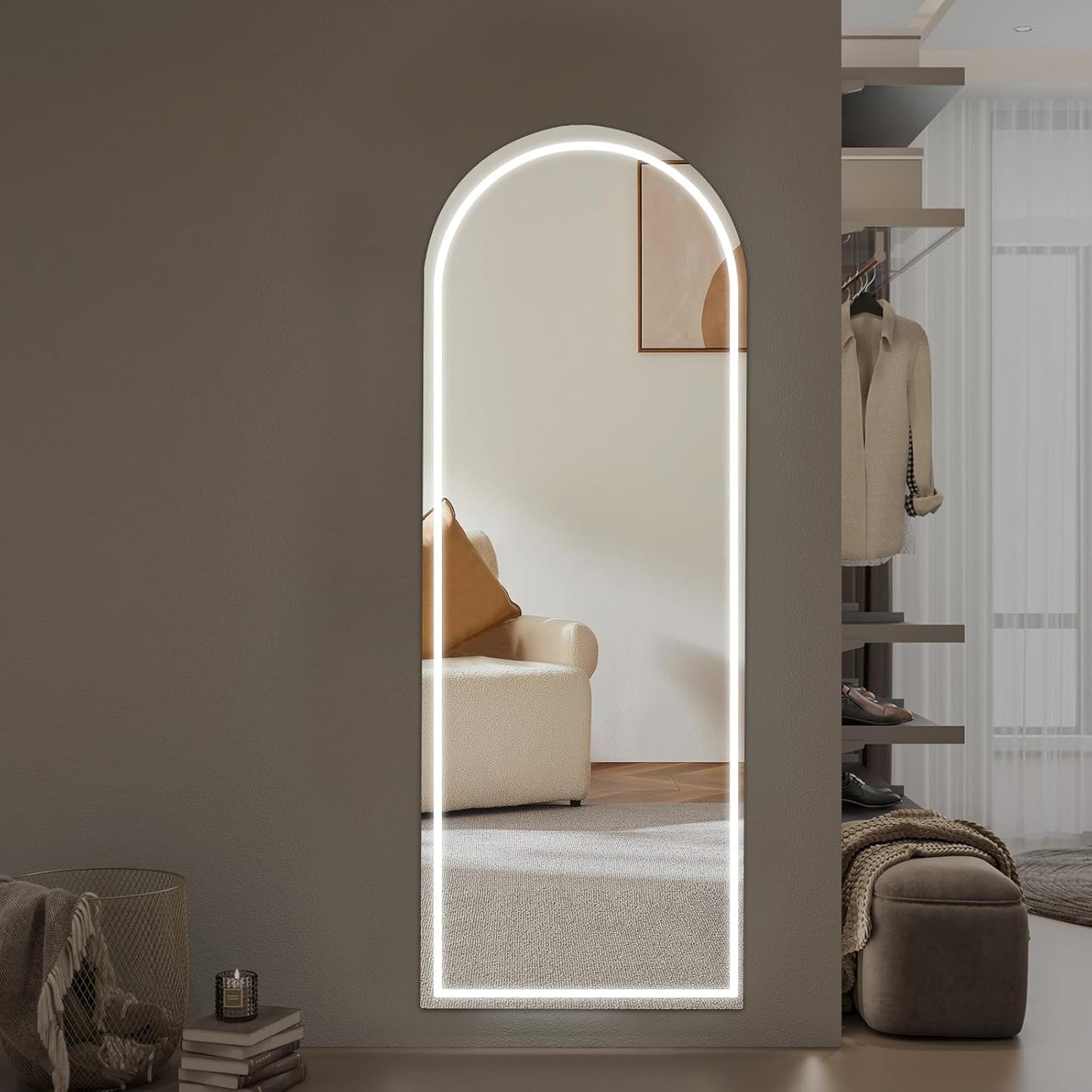 YSSOA Full Length Mirror with LED Lights