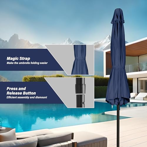 YSSOA Fillable Mobile Offset Patio Base Heavy Duty Market Cantilever Umbrella Stand Square