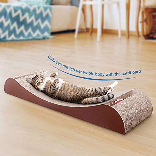 FluffyDream Cat Condo Scratcher Post Cardboard, Looking Well with Delicious Pizza Shape Cat Scratching House Bed Furniture Protector