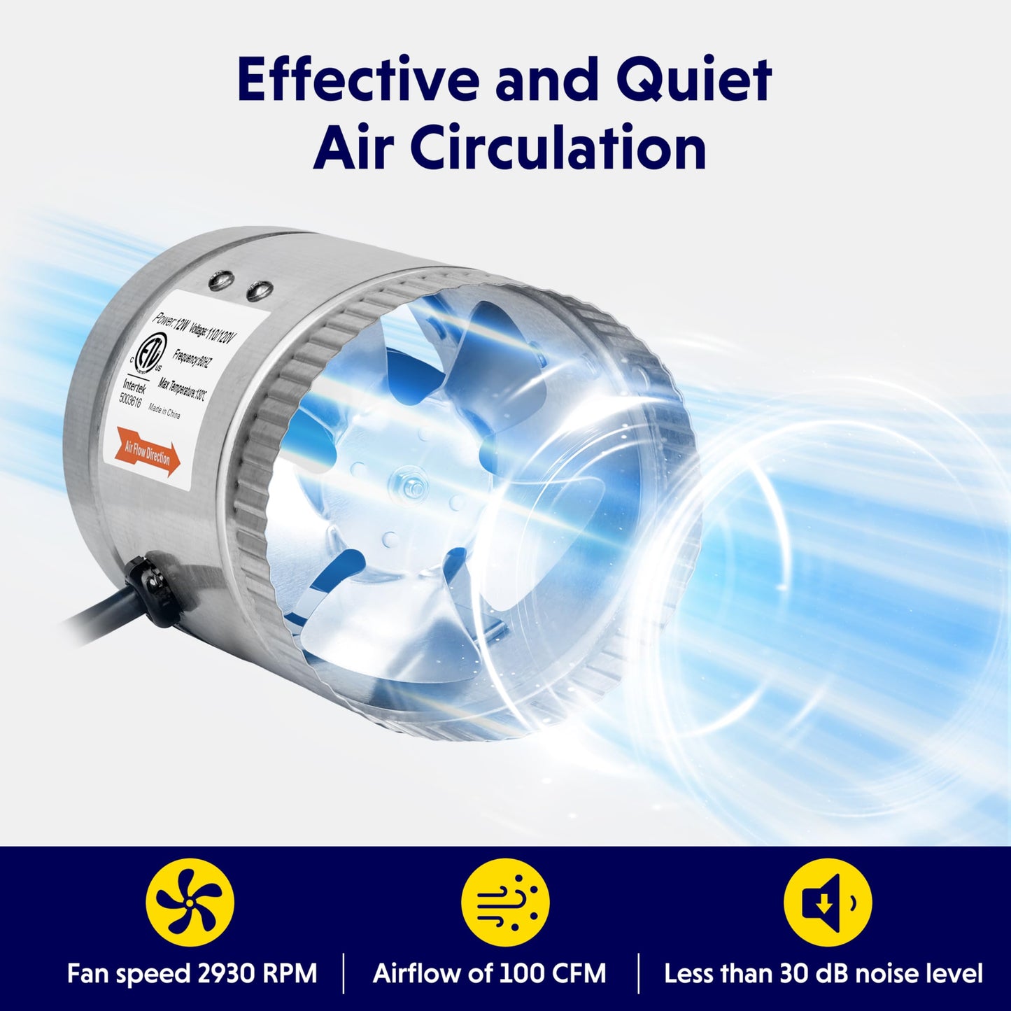 iPower Inline Booster Duct Fan and Speed Adjuster HVAC Controls