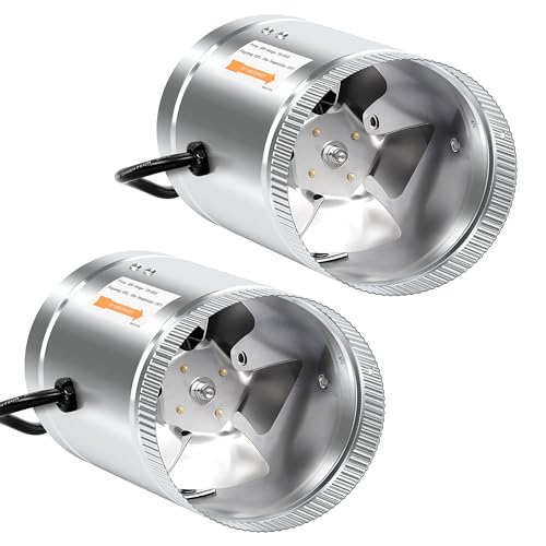 iPower Inline Booster Duct Fan and Speed Adjuster HVAC Controls