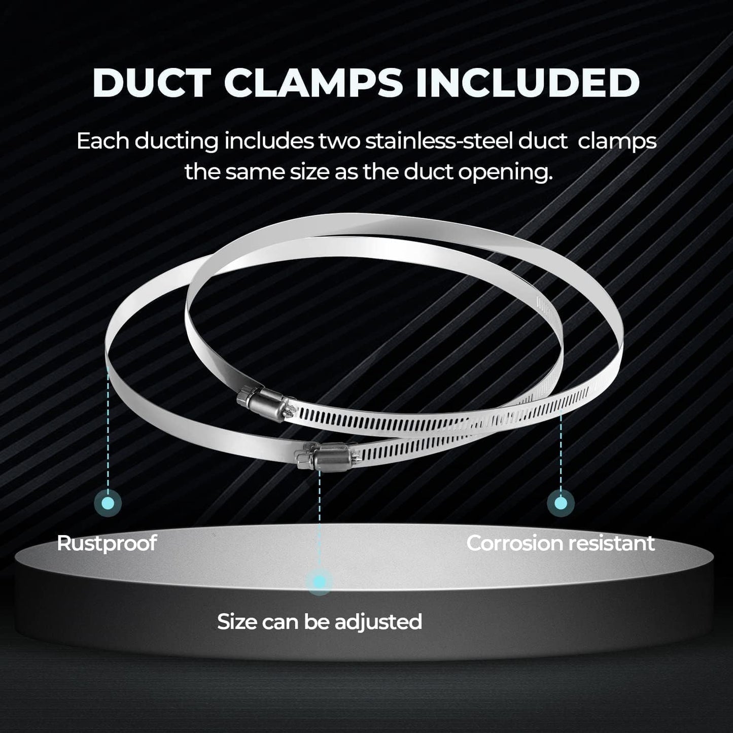 iPower Non-insulated Flex Air Aluminum Ducting