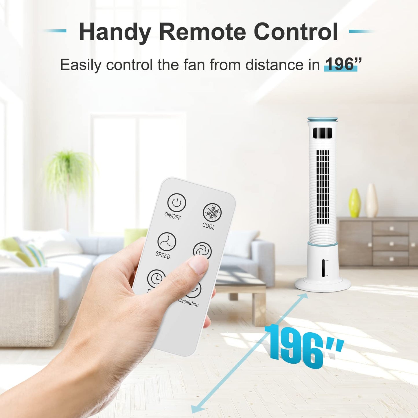 Simple Deluxe Oscillating Tower Fan