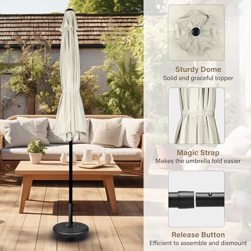 Simple Deluxe Patio Umbrella Outdoor Table Market Yard Umbrella with Push Button