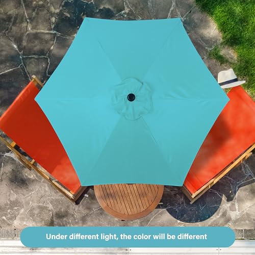 YSSOA Patio Umbrella Outdoor Table Market Yard Umbrella with 6 Sturdy Ribs