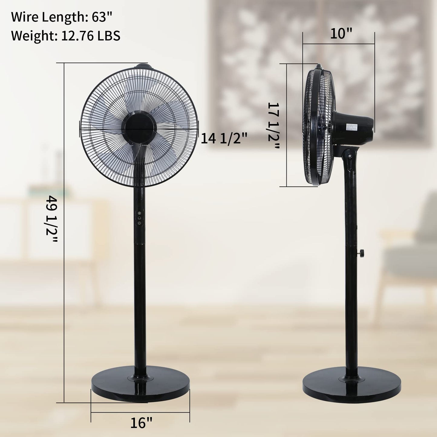 Simple Deluxe Pedestal Stand Fan