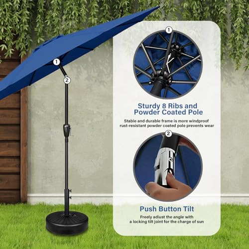 YSSOA Fillable Mobile Offset Patio Base Heavy Duty Market Cantilever Umbrella Stand Square
