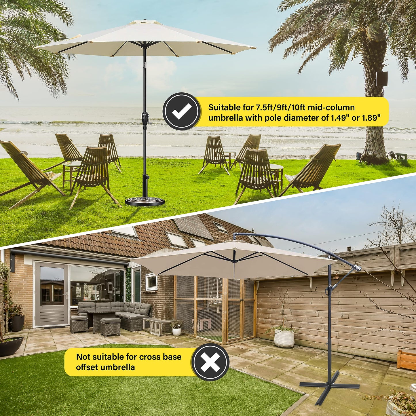 YSSOA Umbrella Base Heavy Duty Stand
