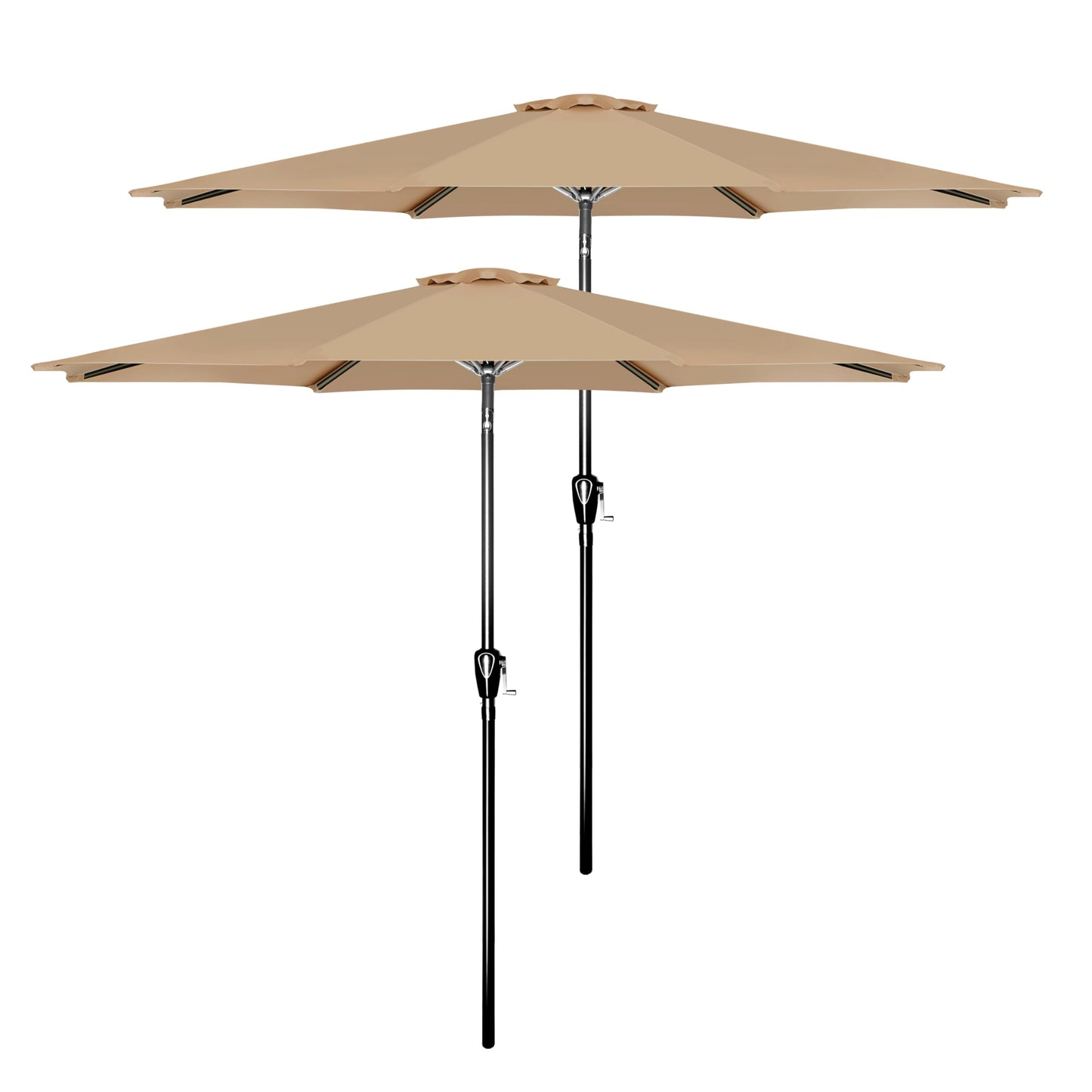 Simple Deluxe Patio Umbrella Outdoor, UV Protection Sunshade with Push Button Tilt/Crank and 8 Sturdy Ribs, for Table Garden Lawn Beach Pool