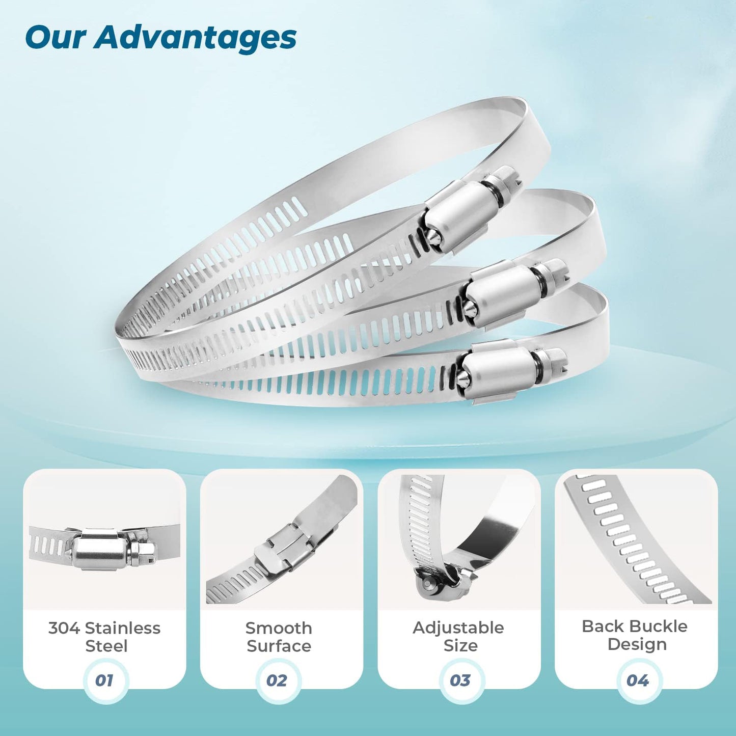 Simple Deluxe Aluminum Ducting and Adjustable Duct Clamps