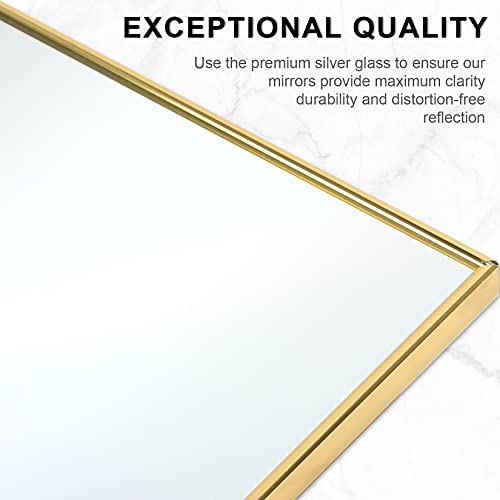 YSSOA Full Length Mirror, Floor Mirror with Stand,Wall-Mounted Dressing Mirror, Bedroom Mirror