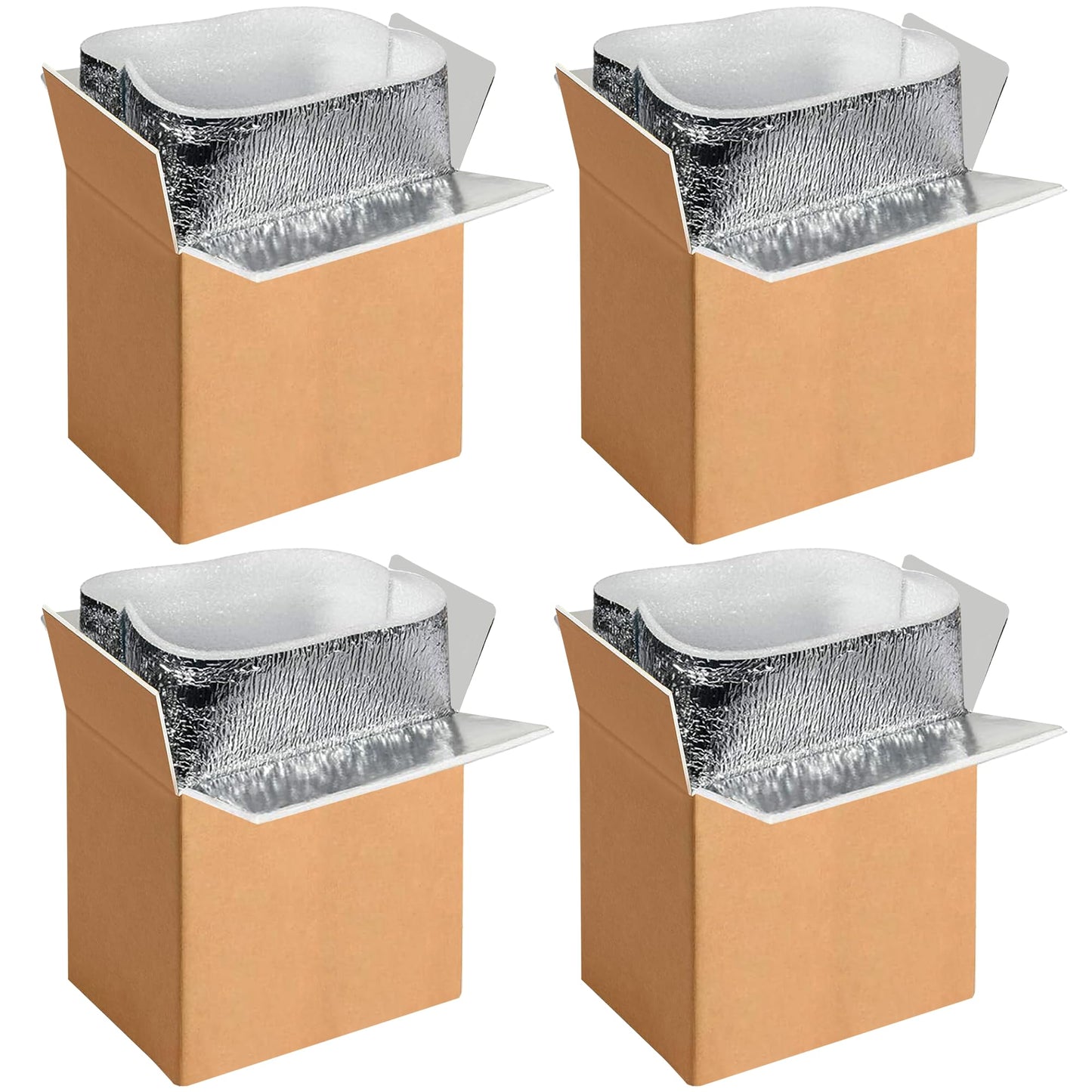 YSSOA Thermo Chill Double Insulated Carton with Foil Insulated Bag Liner, Small Mailing Box, Shipping Box for Mailing, Shipping, Packing, Moving,Box Inside Dimension