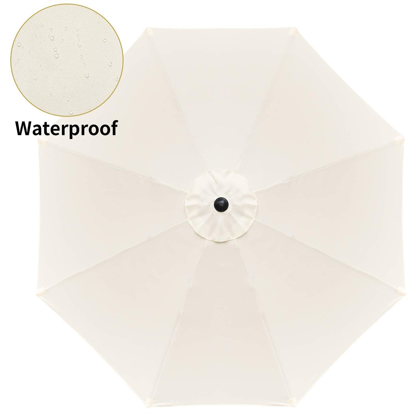 Simple Deluxe Patio Umbrella Outdoor, UV Protection Sunshade with Push Button Tilt/Crank and 8 Sturdy Ribs, for Table Garden Lawn Beach Pool