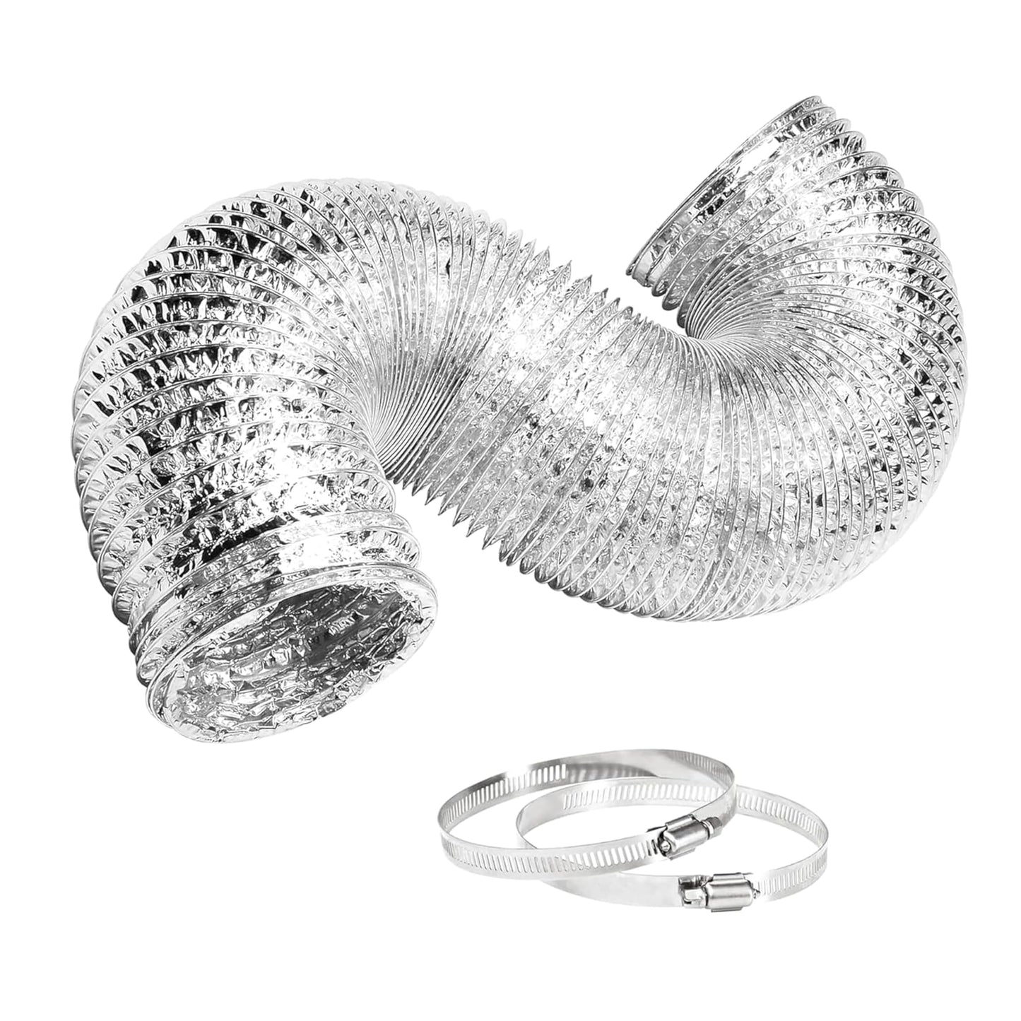 iPower Non-insulated Flex Air Aluminum Ducting