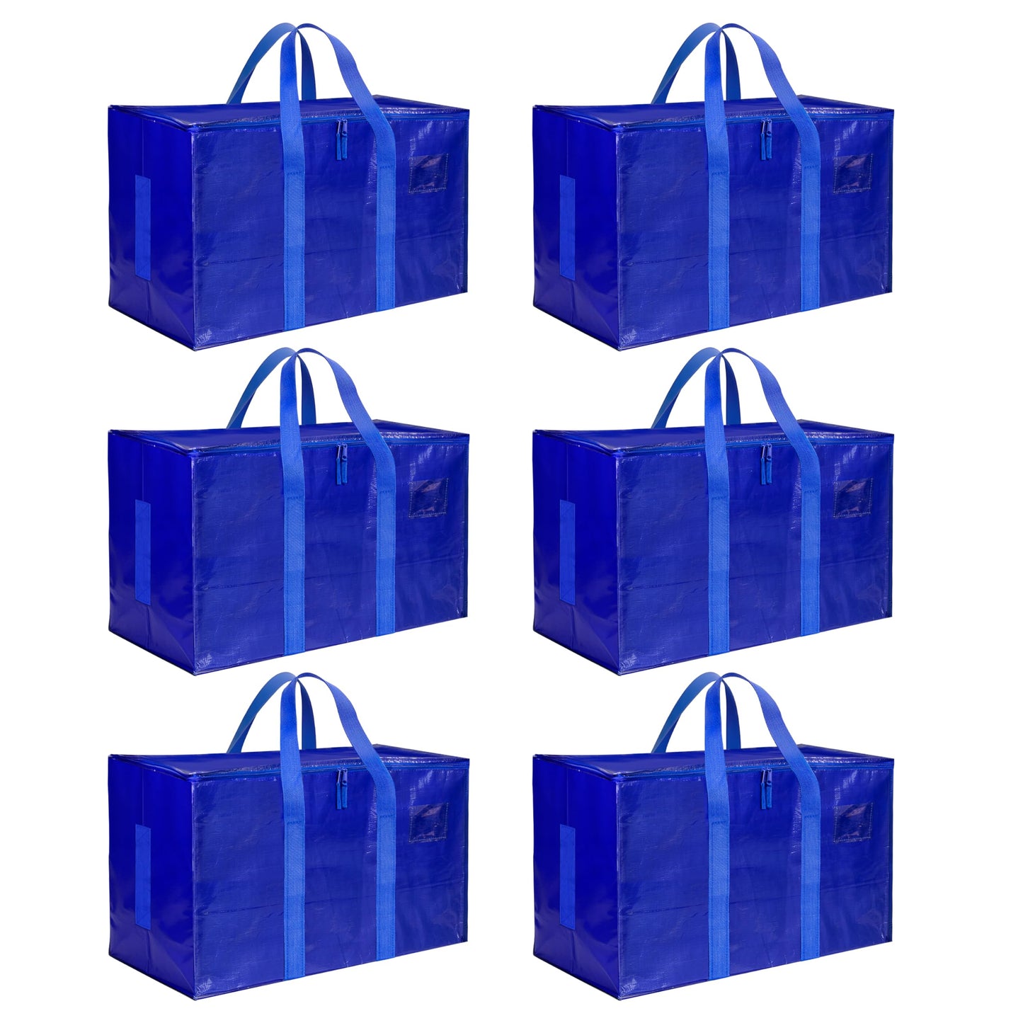 YSSOA Extra Large Moving Bags with Carrying Handles & Zippers, Moving Supplies with lids, Fold Flat, Moving and Storing