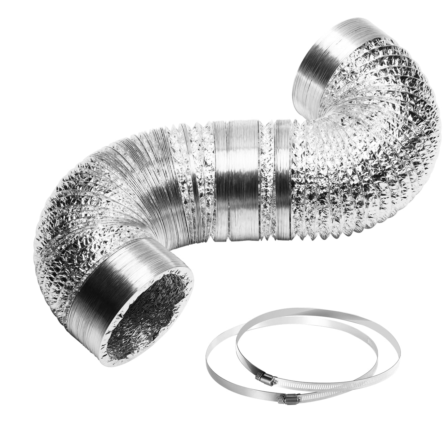 iPower Non-Insulated Flex Air Aluminum Ducting Dryer Vent Hose