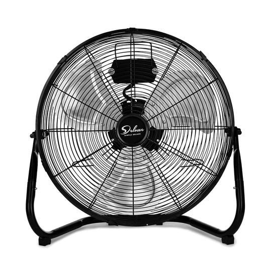 iPower 12 Inch 3-Speed High Velocity Heavy Duty Metal Industrial Floor Fans Quiet for Home, Commercial, Residential, and Greenhouse Use, Outdoor/Indoor, Black