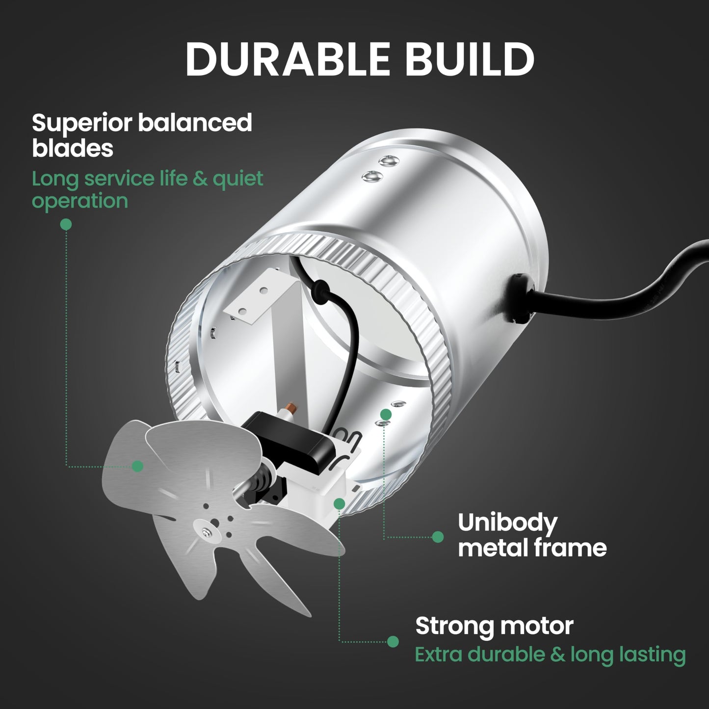 iPower Inline Booster Duct Fan