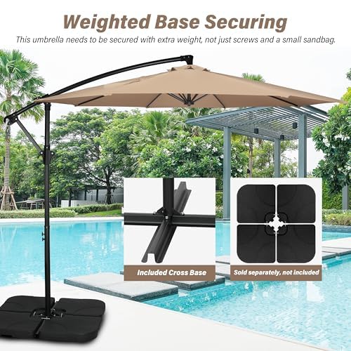 InfiniPower 9ft Patio Umbrella Replacement Canopy, Outdoor Replacement Canopy Only, Table Umbrellas Top Cover with 8 Ribs for Garden, Yard