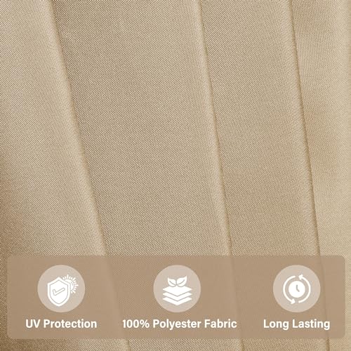HealSmart 9' Patio Umbrella Replacement Canopy Cover with 8 Ribs, Outdoor Table Market Yard Umbrellas