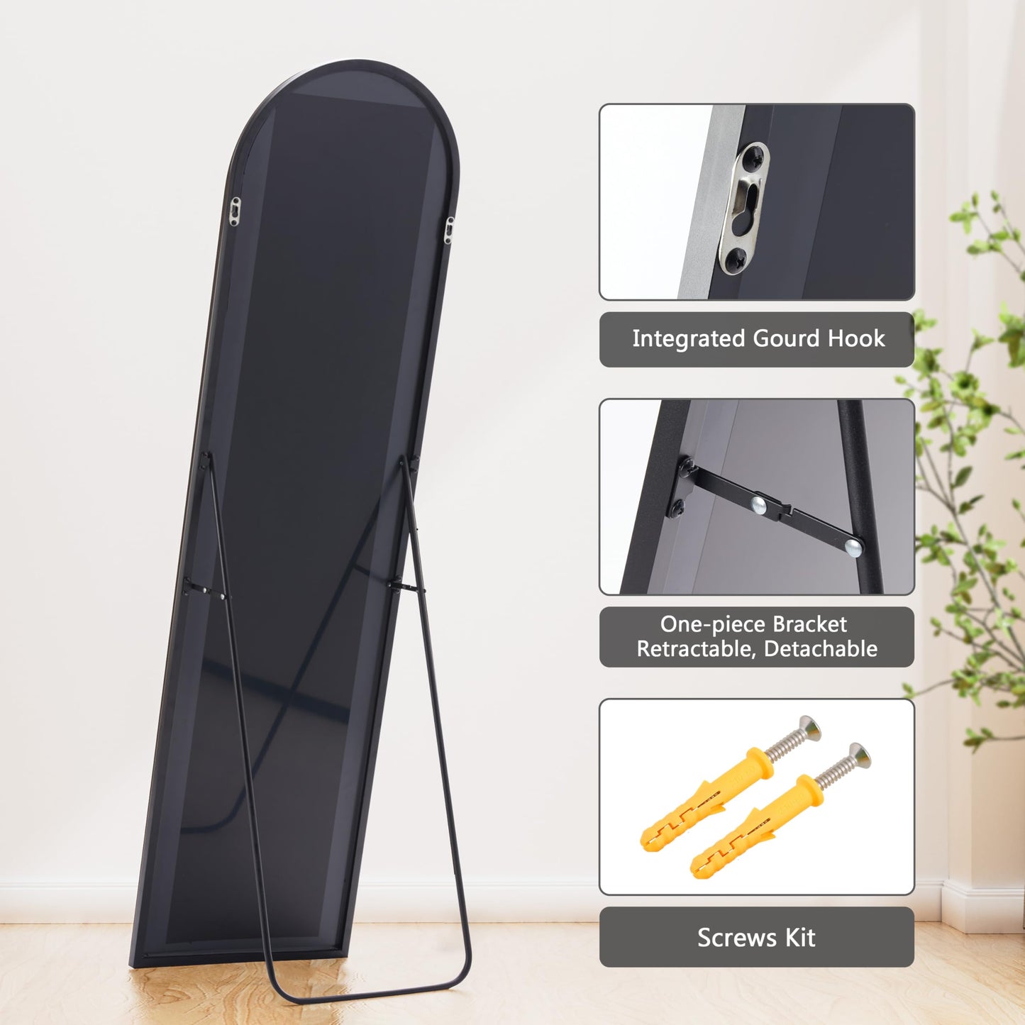 infinipower Arched Full Length Mirror
