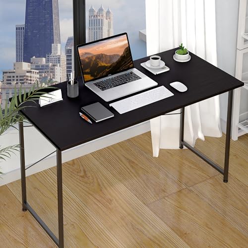 YSSOA Small Space Writing Desk with Headphone Hooks, Modern Simple Design, Suitable for Study, Home Office and Living Room