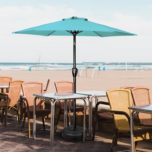 YSSOA Patio Umbrella Outdoor Table Market Yard Umbrella with 6 Sturdy Ribs