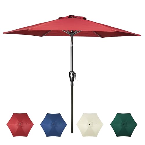 InfiniPower Outdoor Patio Umbrella Table Umbrellas with Push Button Tilt/Crank, UV Protection Waterproof for Garden Deck Backyard Pool,