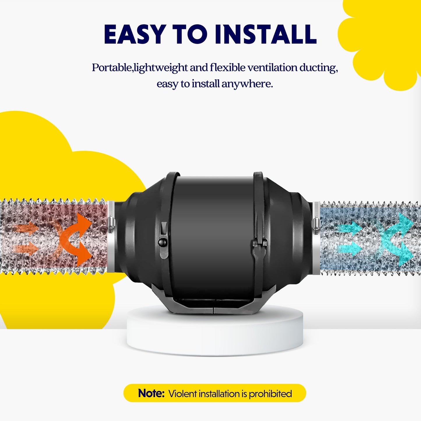 iPower Non-Insulated Flex Air Aluminum Ducting Dryer Vent Hose