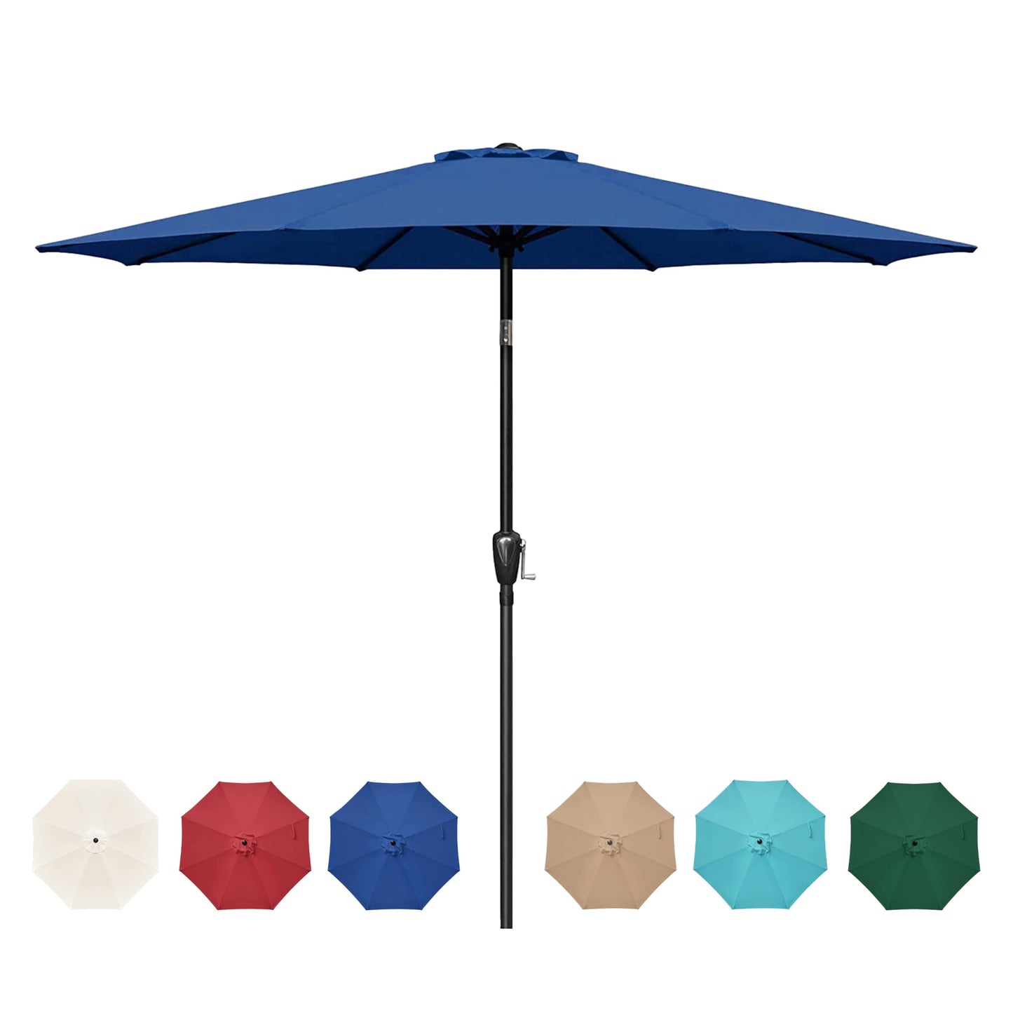 InfiniPower Outdoor Patio Umbrella Table Umbrellas with Push Button Tilt/Crank, UV Protection Waterproof for Garden Deck Backyard Pool,