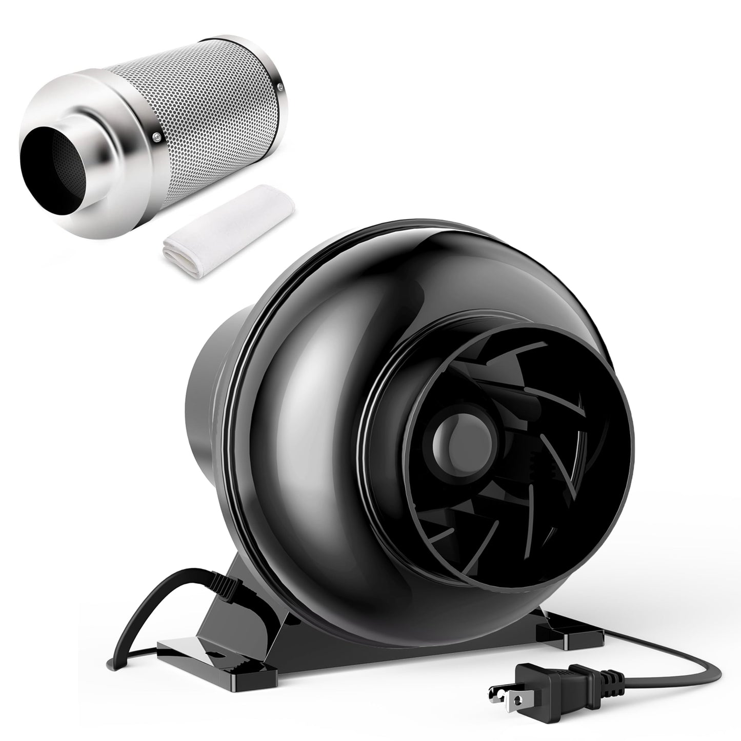 InfiniPower 4 Inch 195 CFM Inline Ventilation Equipment for Grow Tent, Greenhouse, Kitchen