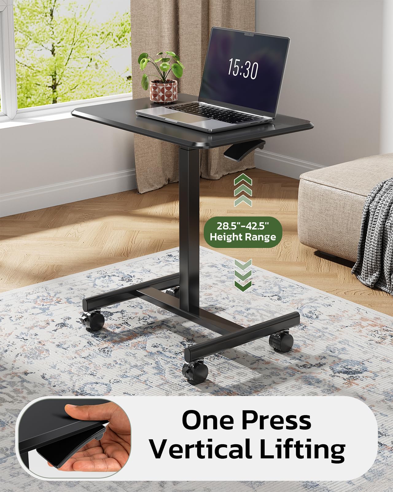 InfiniPower Mobile Small Stading Desk, Computer Workstations Desk