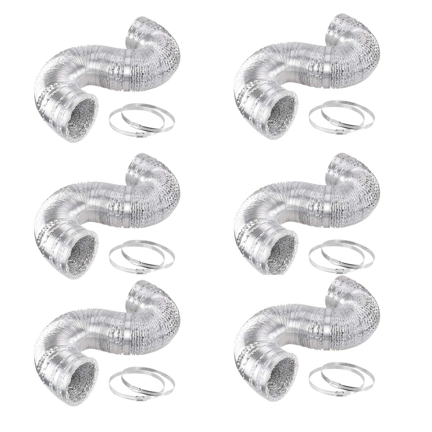 iPower Non-Insulated Flex Air Aluminum Ducting Dryer Vent Hose