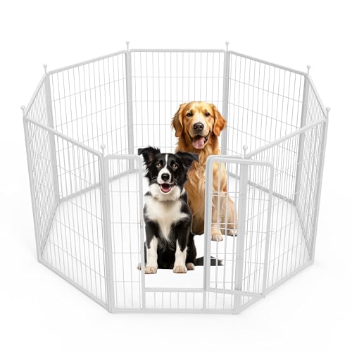 Simple Deluxe Dog Playpen, Heavy Duty Metal Pet Playpen Indoor Outdoor