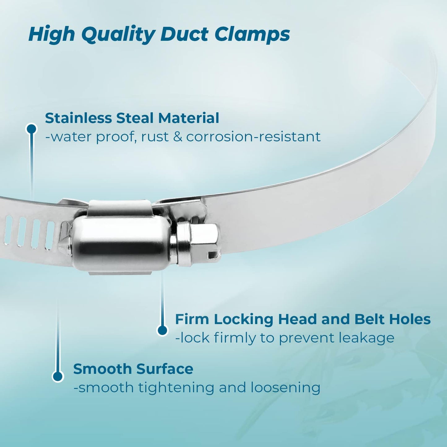 Simple Deluxe Aluminum Ducting and Adjustable Duct Clamps