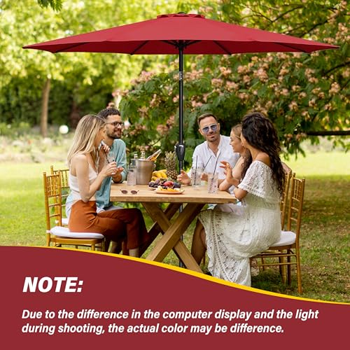 InfiniPower 9ft Patio Umbrella Replacement Canopy, Outdoor Replacement Canopy Only, Table Umbrellas Top Cover with 8 Ribs for Garden, Yard