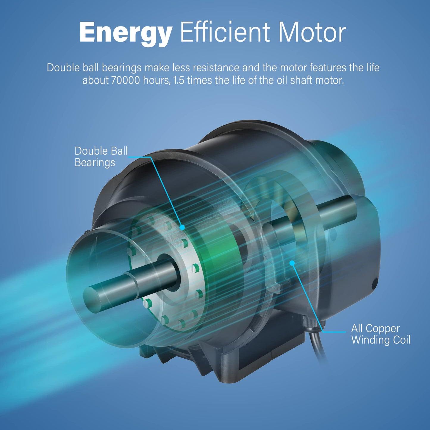 iPower Exhaust Inline Duct Fan Vent Booster Blower