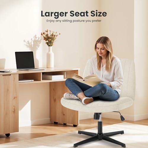 Simple Deluxe Vanity Chair with Back Criss Cross Chair with Back Home Office Desk Vanity Chairs