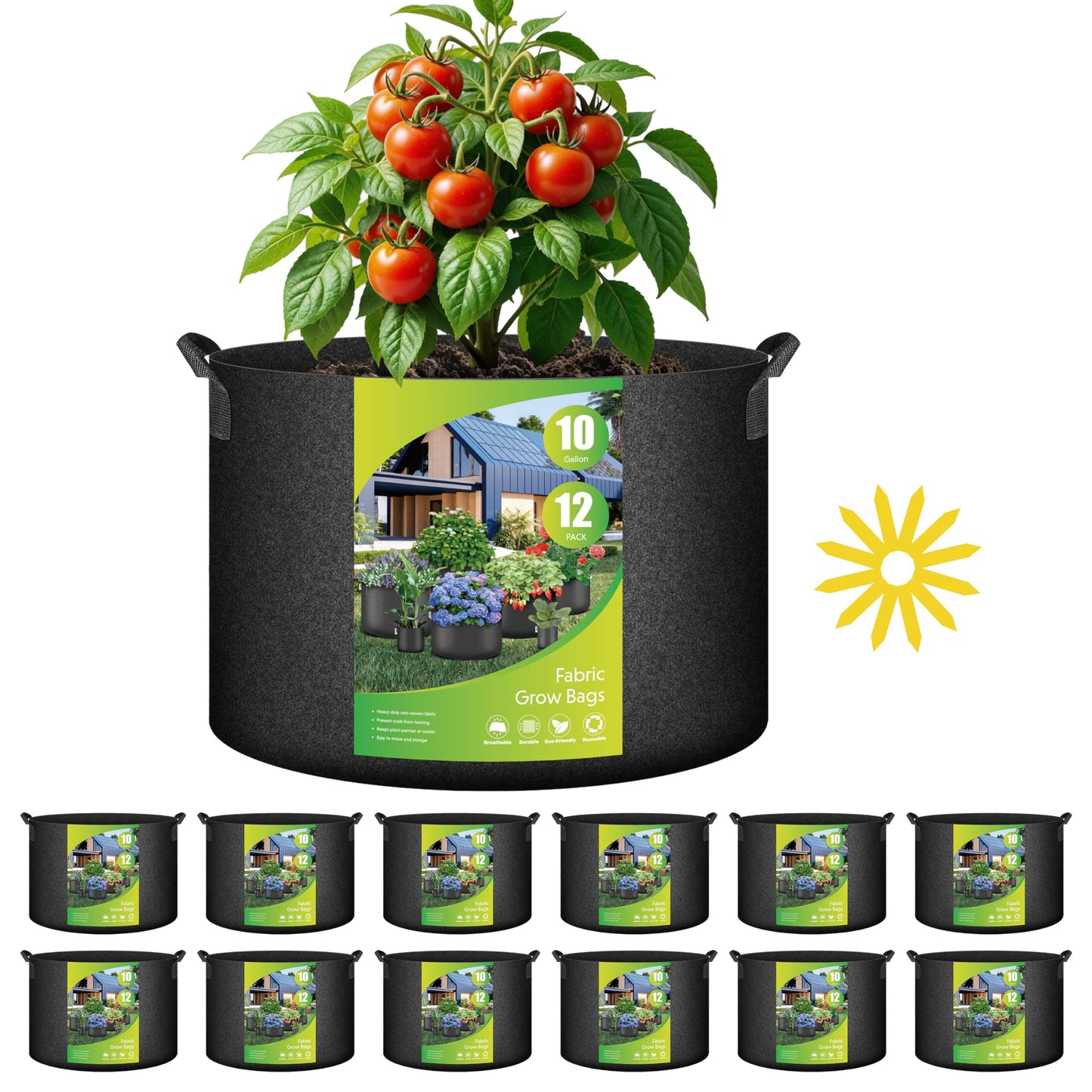 YSSOA 300G Reusable Breathable Gardening Pots