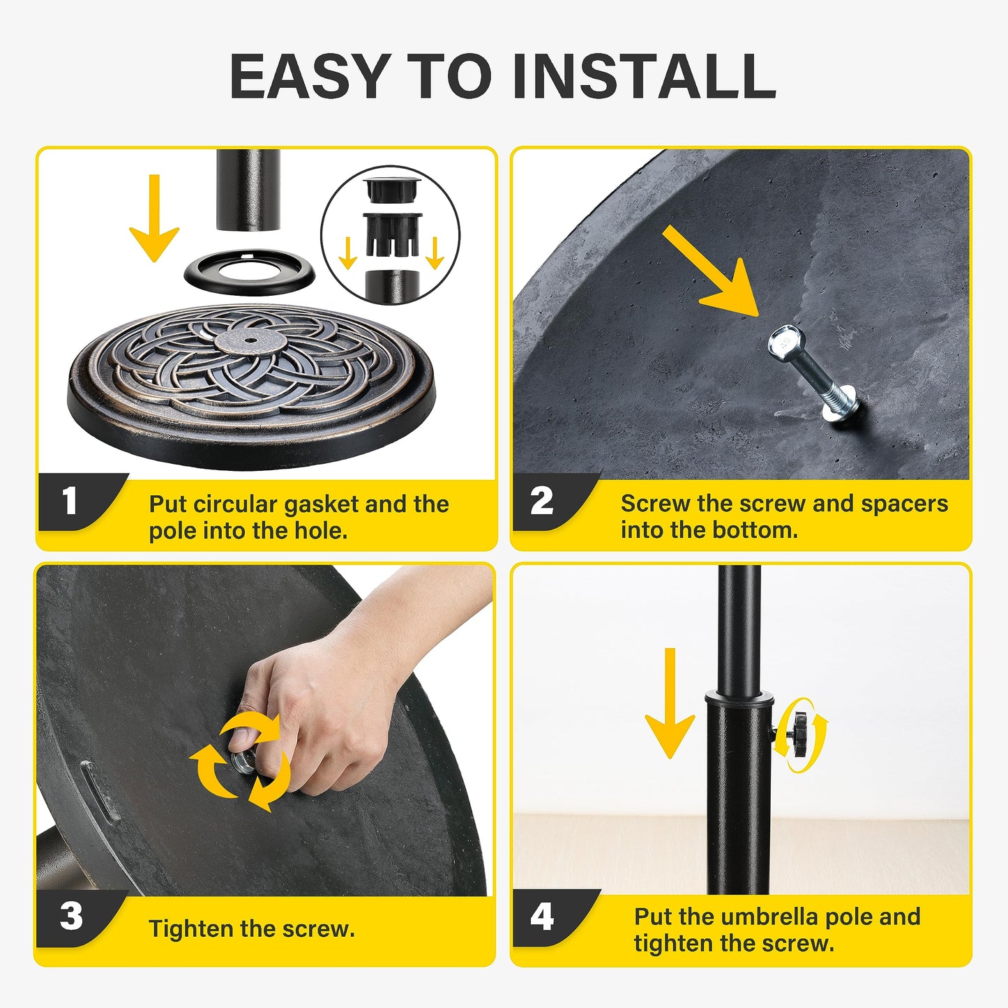 YSSOA Umbrella Base Heavy Duty Stand