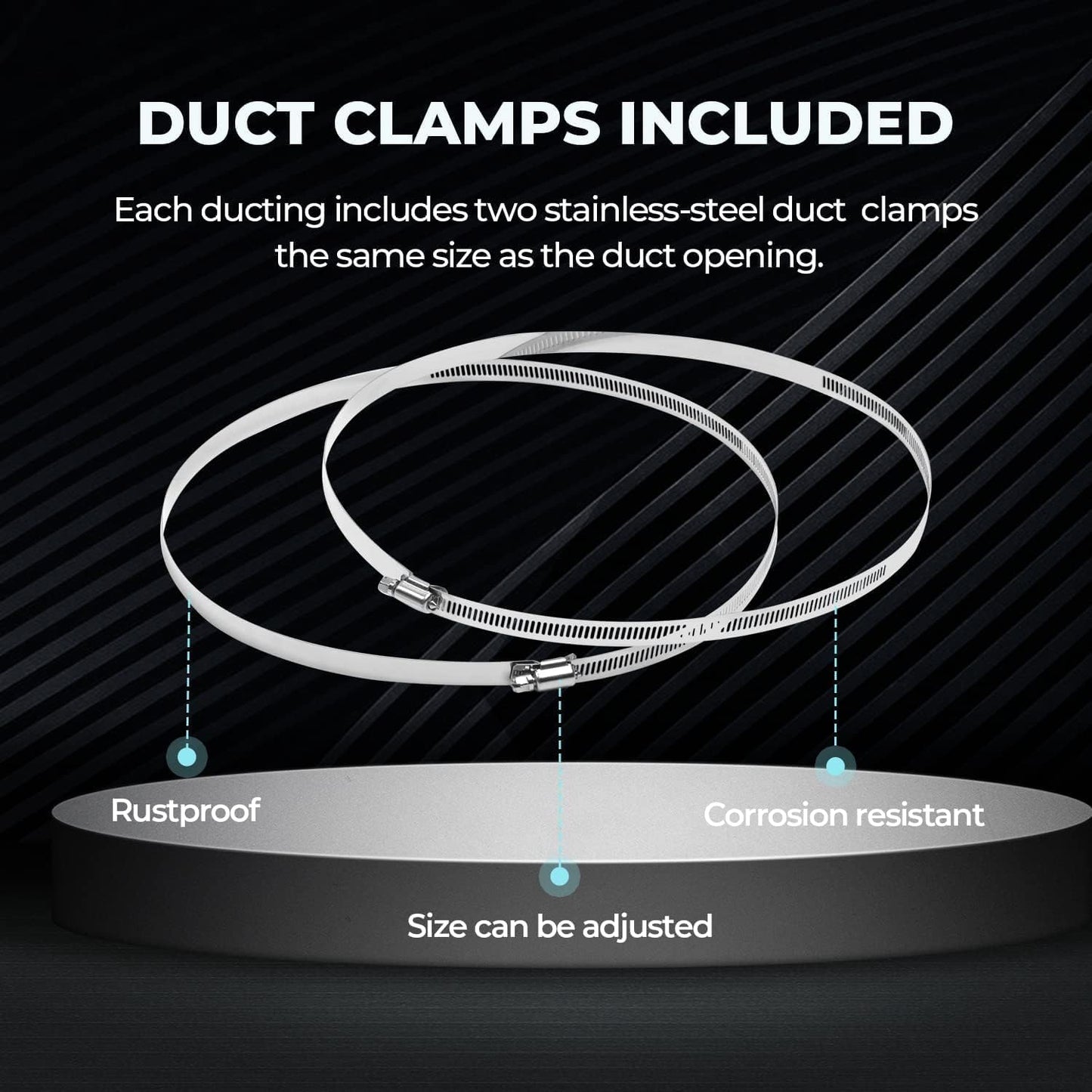 iPower Non-insulated Flex Air Aluminum Ducting