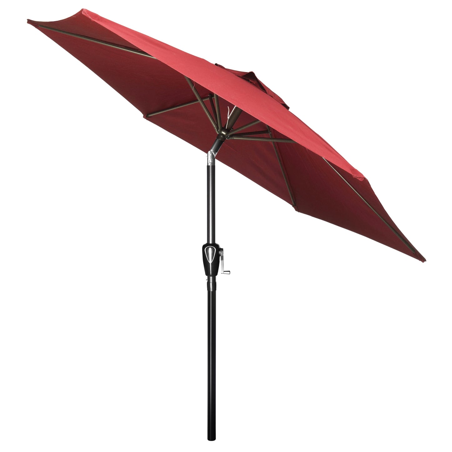 Simple Deluxe 9FT Outdoor Patio Umbrella Table Market Umbrella with Push Button Tilt and Crank, 8 Sturdy Ribs, UV Protection Waterproof for Garden, Lawn, Deck, Backyard, Pool